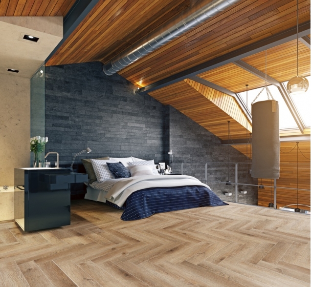 Виниловый ламинат SPC "Cronafloor" Herringbone Дуб Монпелье (640*128*4,5 мм) — купить в Костроме