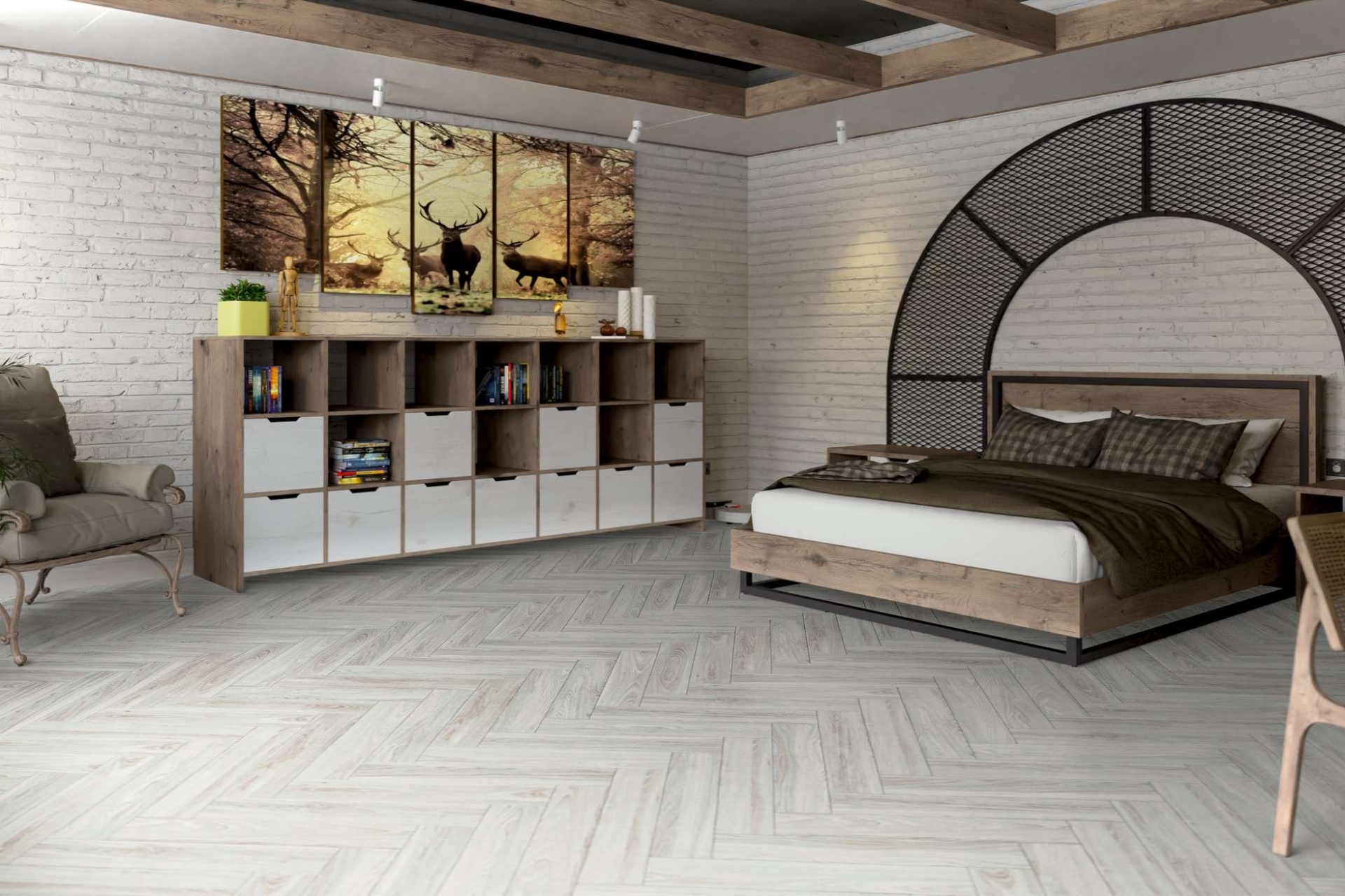 Инженерный паркет «Damy Floor» Ванильный (укладка елочкой) — купить в Костроме