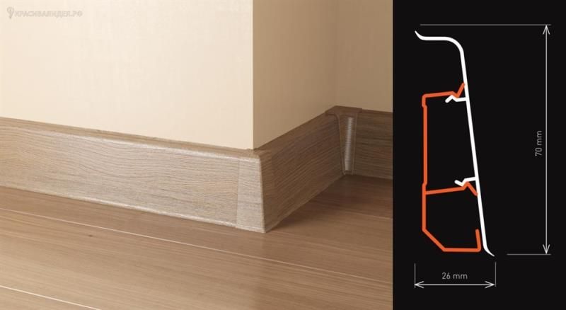 Плинтус "Arbiton" Indo Дуб Бурбон (2500*26*70 мм) — купить в Костроме