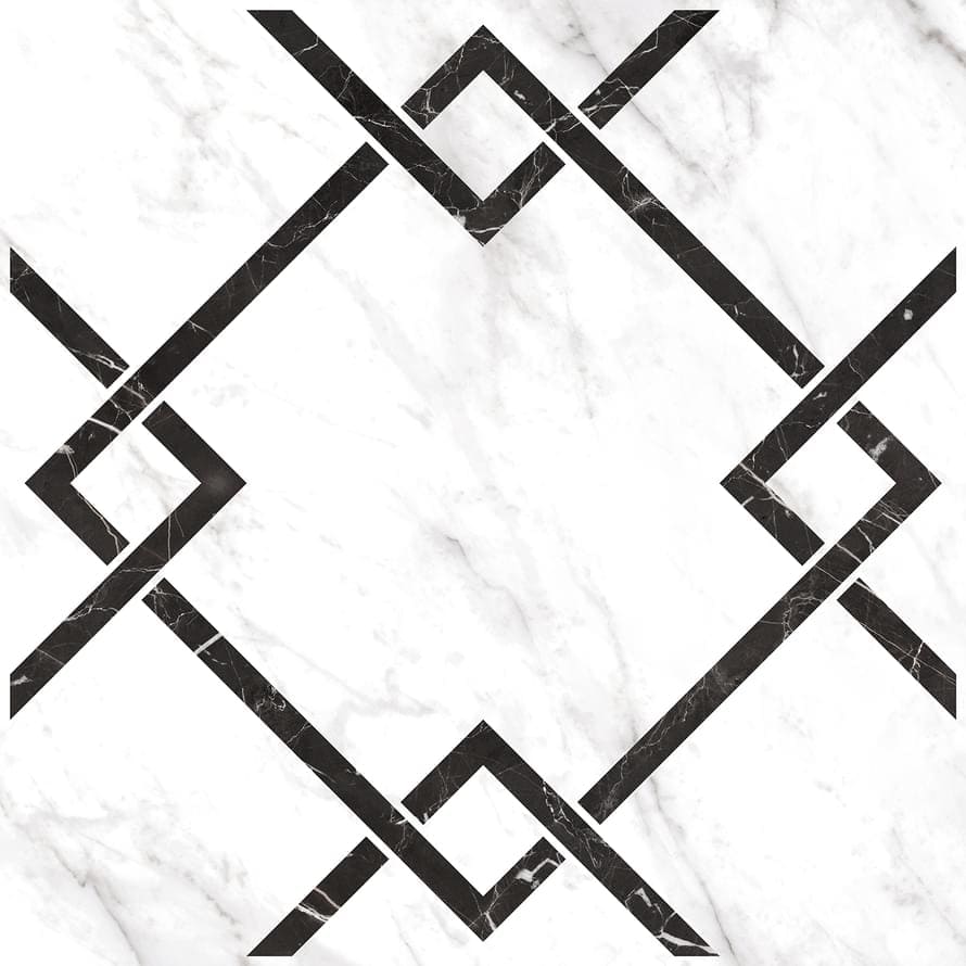 Керамогранит "Keramin" Монте-Р (600*600 мм) Белый орнамент — купить в Костроме