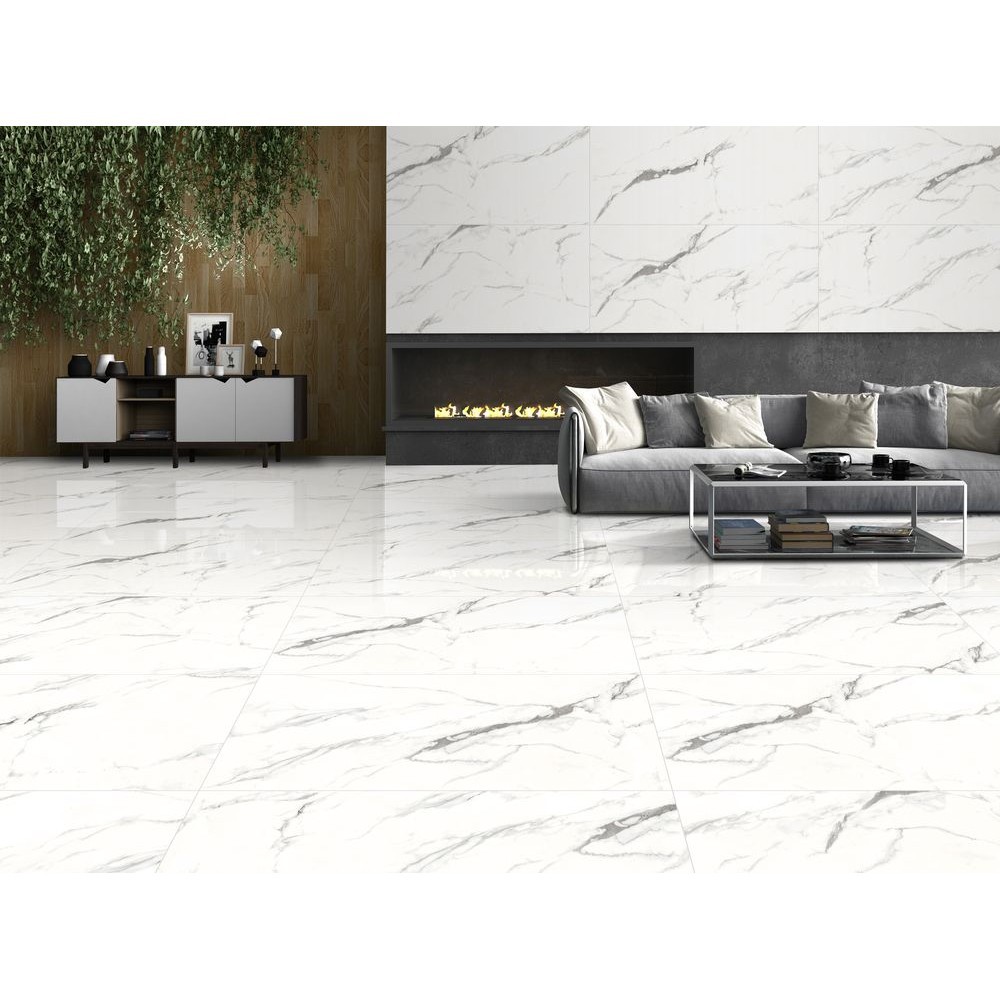 Керамогранит "Ennface" 600*1200 Polaris Glossy Полированный Белый — купить в Костроме