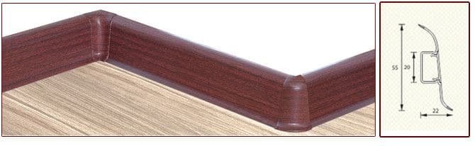 Плинтус "Идеал" пластиковый Комфорт Дуб Арктик (2500*22*55 мм) — купить в Костроме